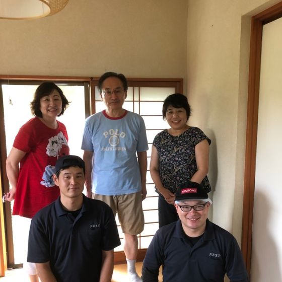 作業を終えて、ご依頼者様ご家族と