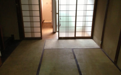 和室、整理作業後